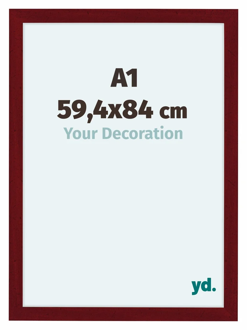 Bilderrahmen A1 - 59,4x84 cm - Weinrot Gewischt - MDF - Como