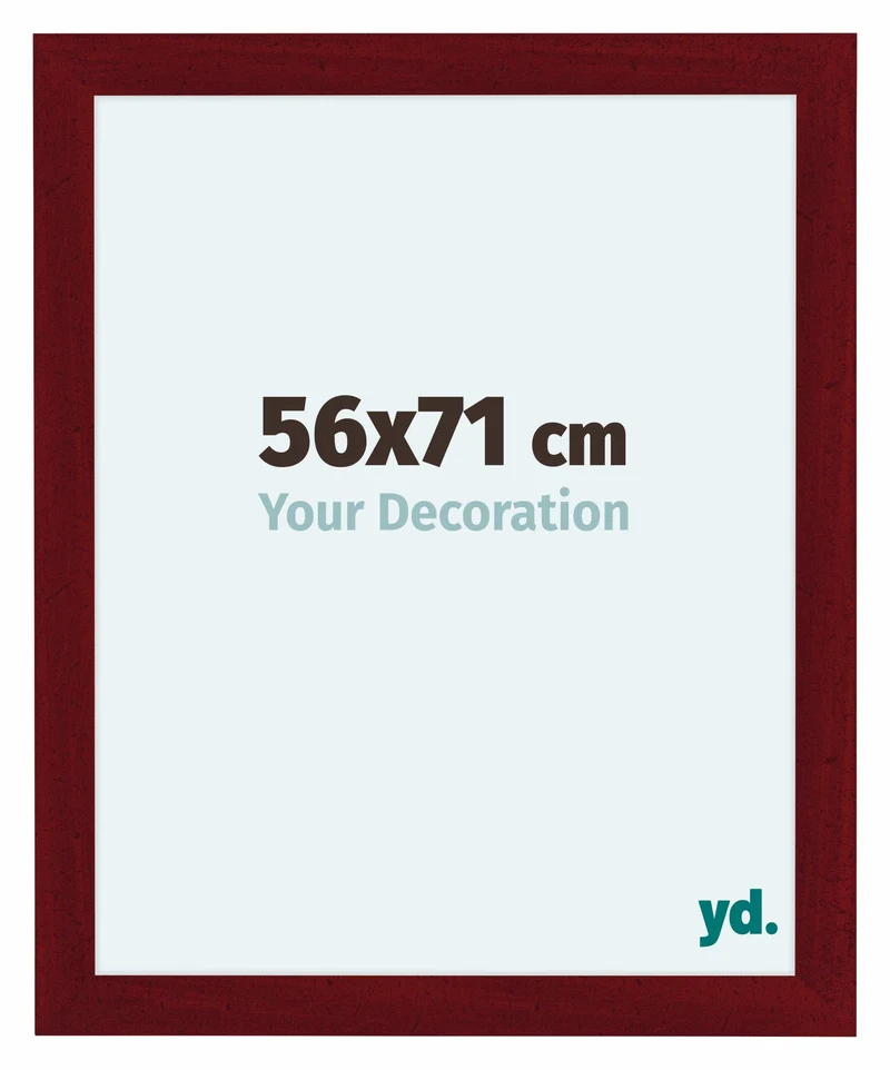 Bilderrahmen 56x71 cm - Weinrot Gewischt - MDF - Como
