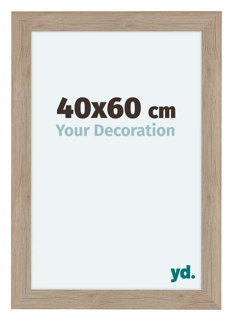 Bilderrahmen 40x60 cm - Eiche Hell - MDF - Como