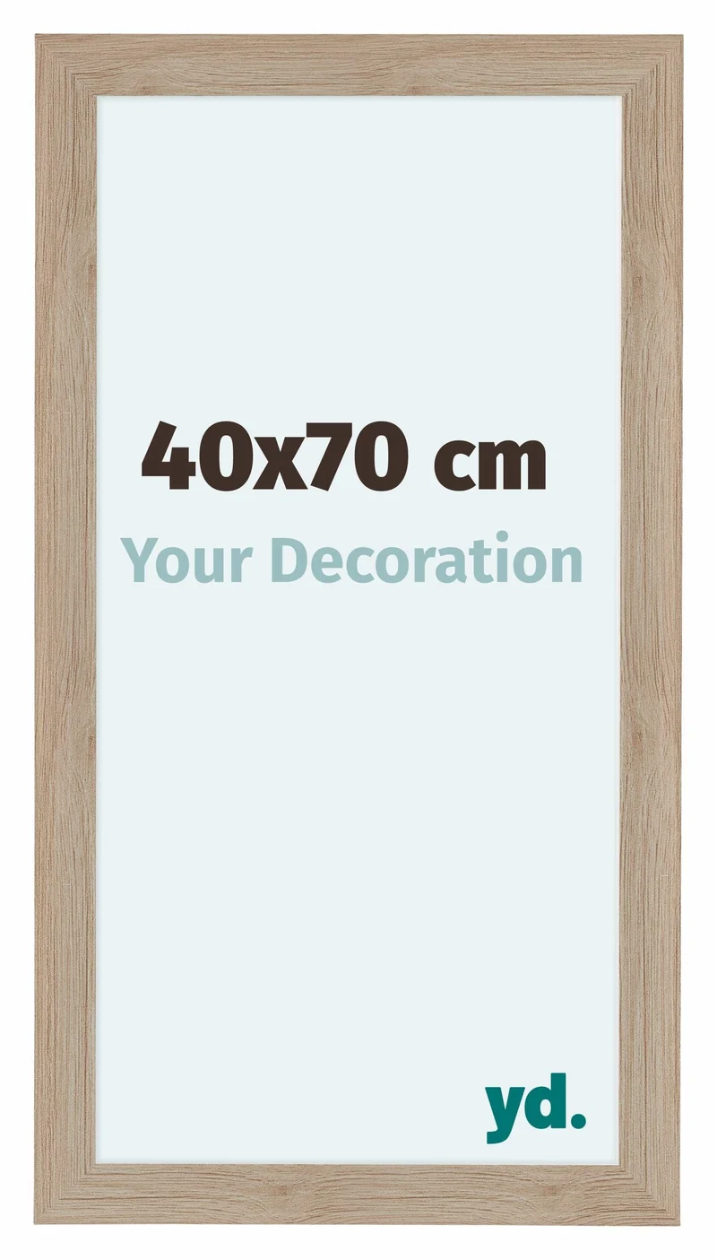Bilderrahmen 40x70 cm - Eiche Hell - MDF - Como