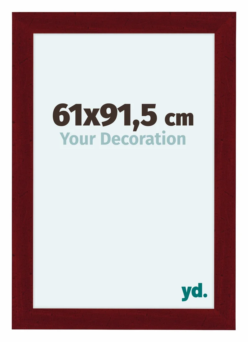 Bilderrahmen 61x91,5 cm - Weinrot Gewischt - MDF - Como