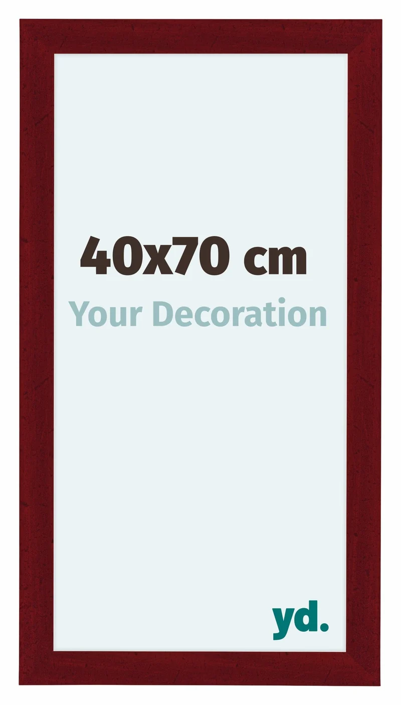 Bilderrahmen 40x70 cm - Weinrot Gewischt - MDF - Como