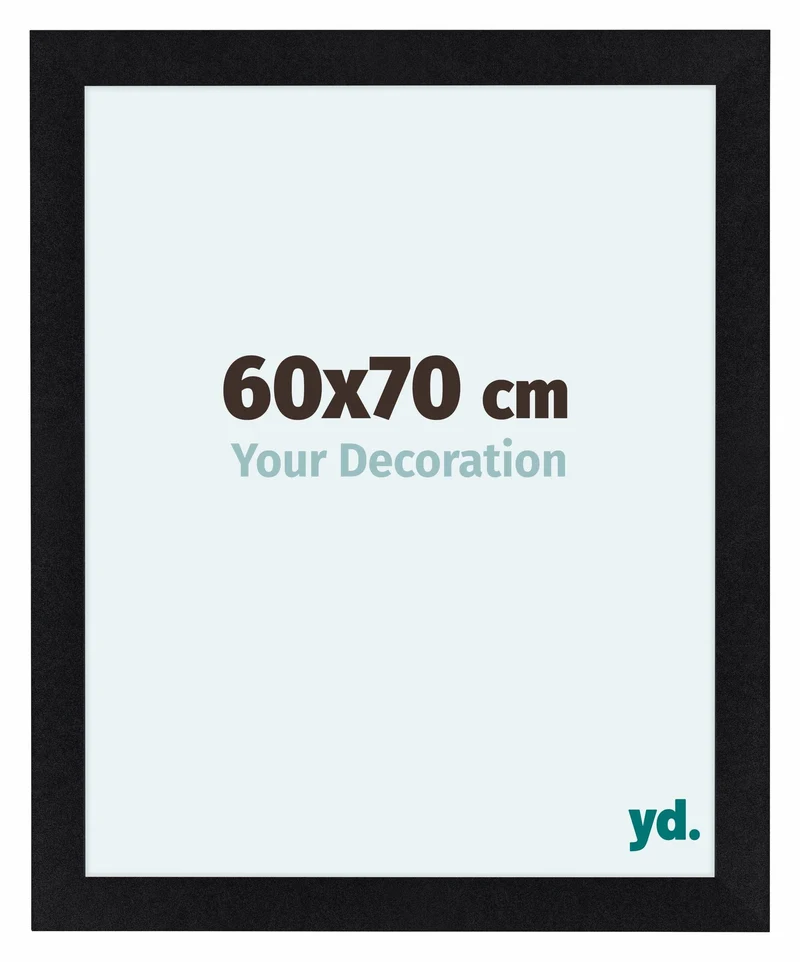 Bilderrahmen 60x70 cm - Schwarz Matt - MDF - Como