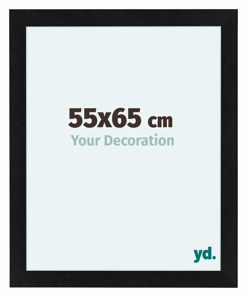 Bilderrahmen 55x65 cm - Schwarz Matt - MDF - Como