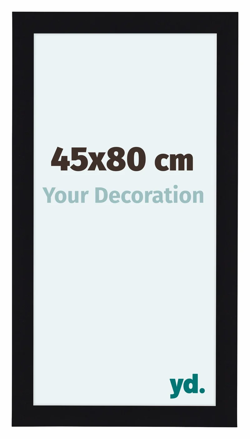 Bilderrahmen 45x80 cm - Schwarz Hochglanz - MDF - Como