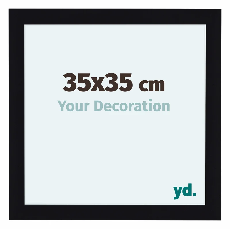 Bilderrahmen 35x35 cm - Schwarz Hochglanz - MDF - Como