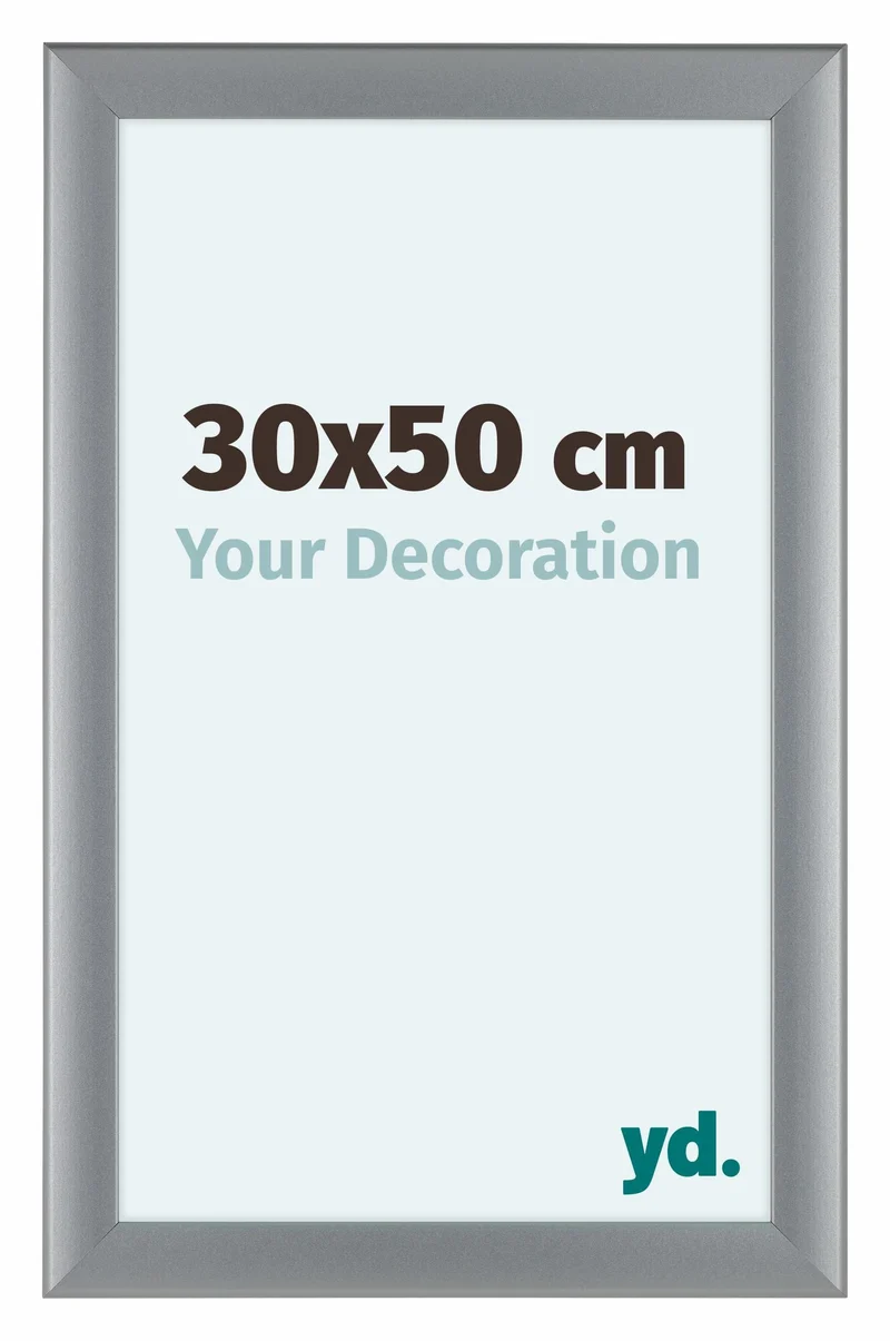 Bilderrahmen 30x50 cm - Silber Matt - MDF - Como
