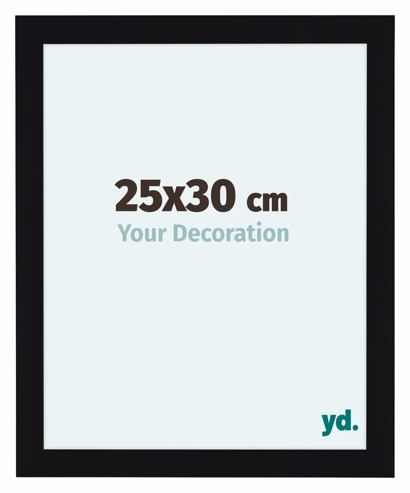 Bilderrahmen 25x30 cm - Schwarz Hochglanz - MDF - Como