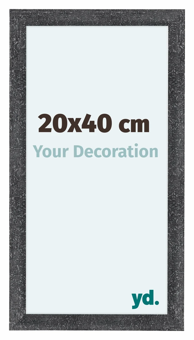 Bilderrahmen 20x40 cm - Grau Gewischt - MDF - Como