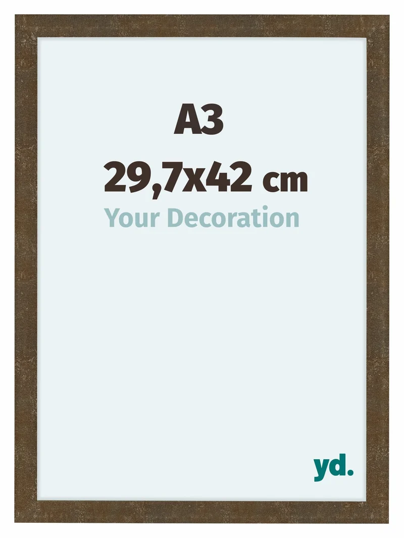 Bilderrahmen A3 - 29,7x42 cm - Gold Antik - MDF - Como