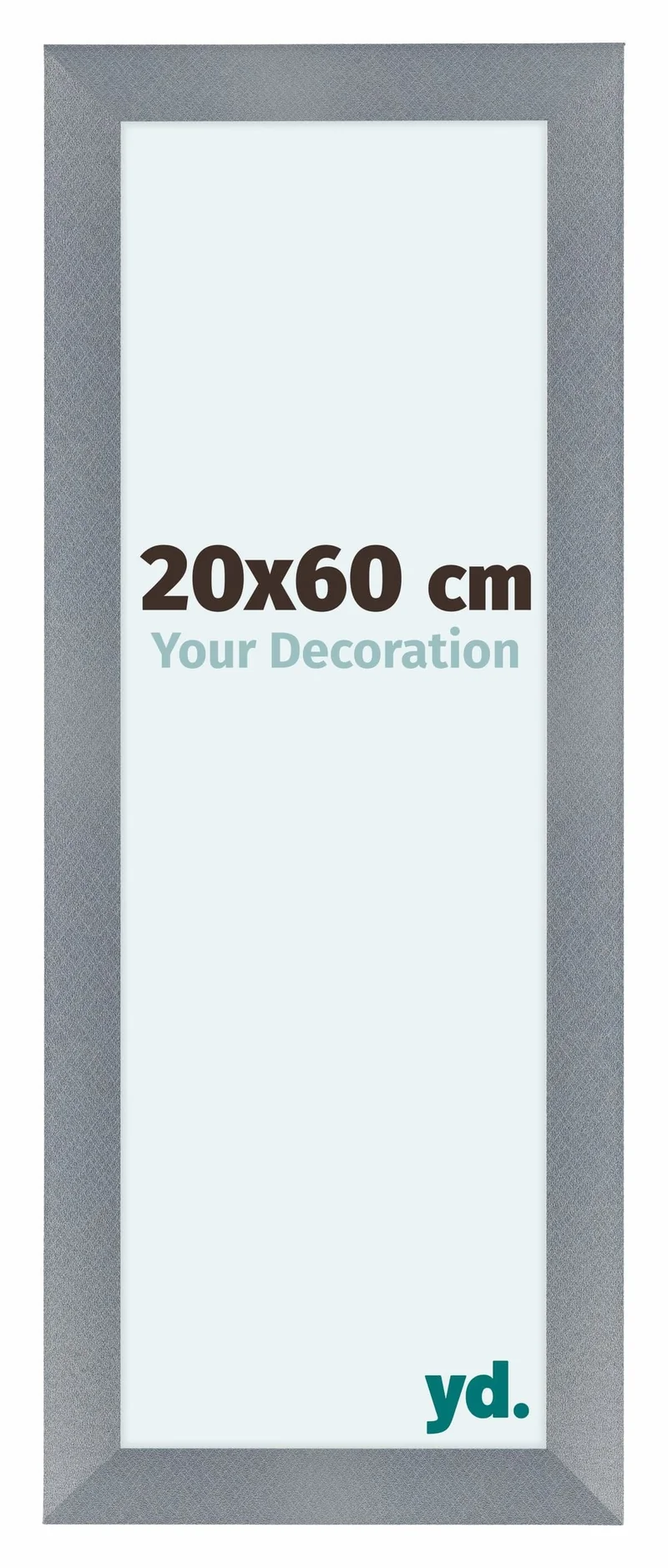 Bilderrahmen 20x60 cm - Aluminium - Gebürstet - MDF - Como