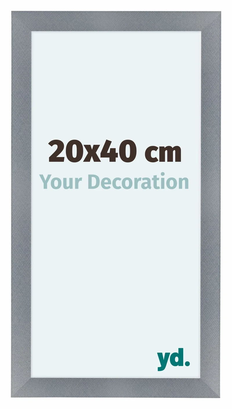 Bilderrahmen 20x40 cm - Aluminium - Gebürstet - MDF - Como