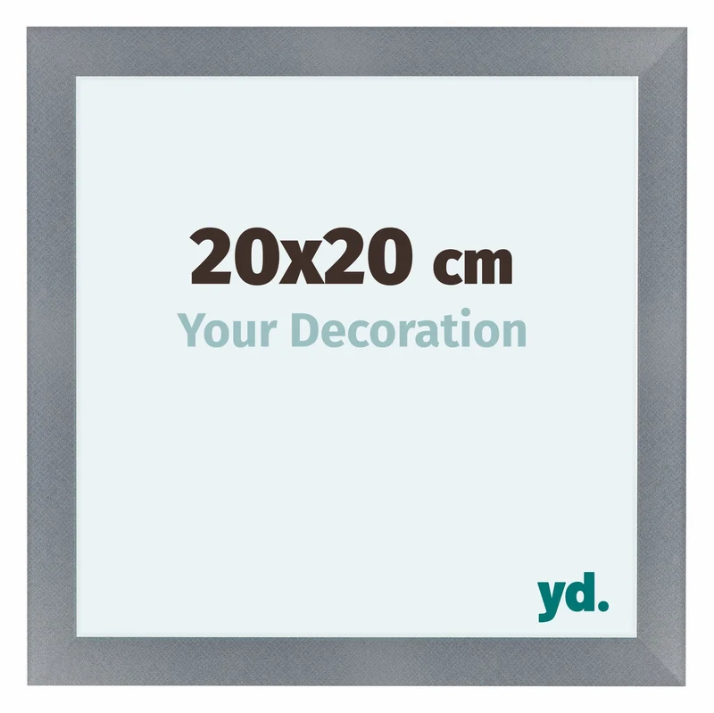 Bilderrahmen 20x20 cm - Aluminium - Gebürstet - MDF - Como