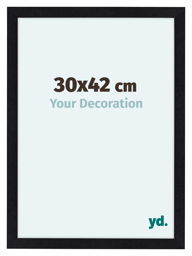 Bilderrahmen 30x42 cm - Schwarz Matt - MDF - Como