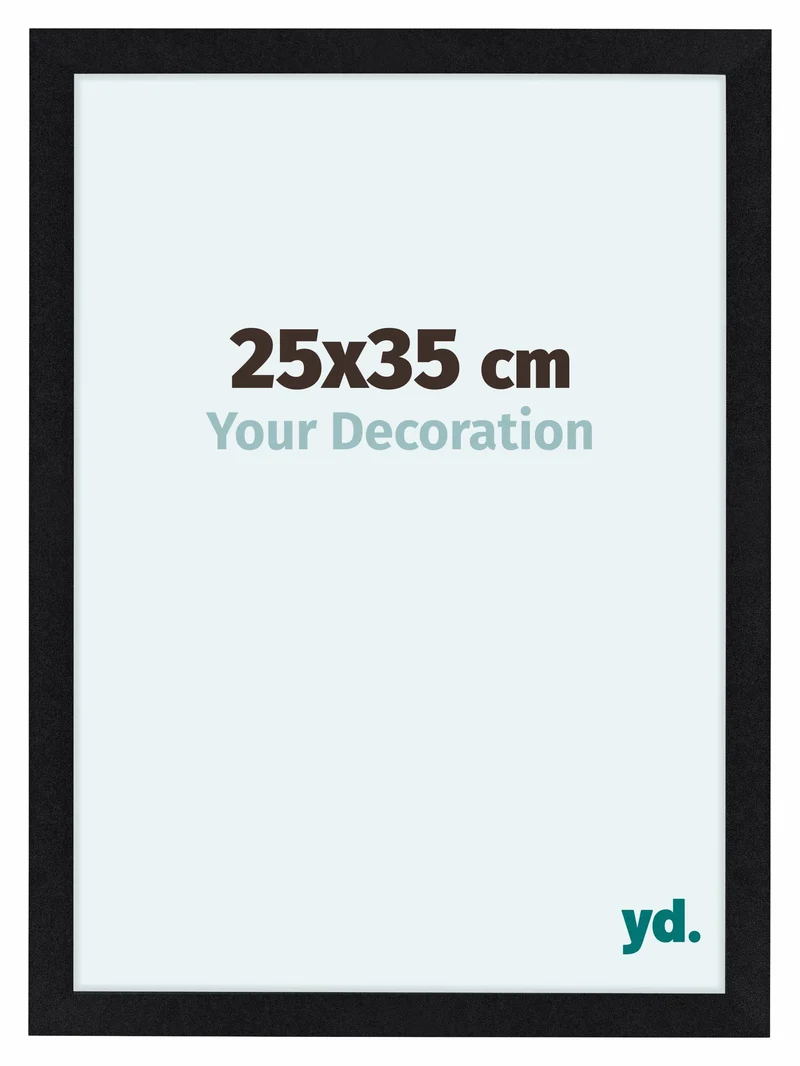 Bilderrahmen 25x35 cm - Schwarz Matt - MDF - Como