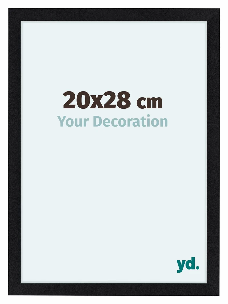 Bilderrahmen 20x28 cm - Schwarz Matt - MDF - Como