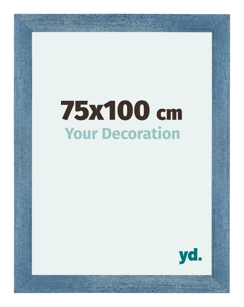 Bilderrahmen 75x100 cm - Hellblau Gewischt - MDF - Mura
