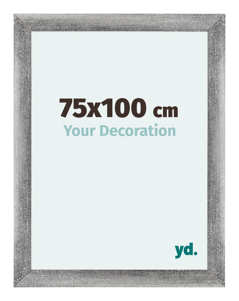 Bilderrahmen 75x100 cm - Grau Gewischt - MDF - Mura