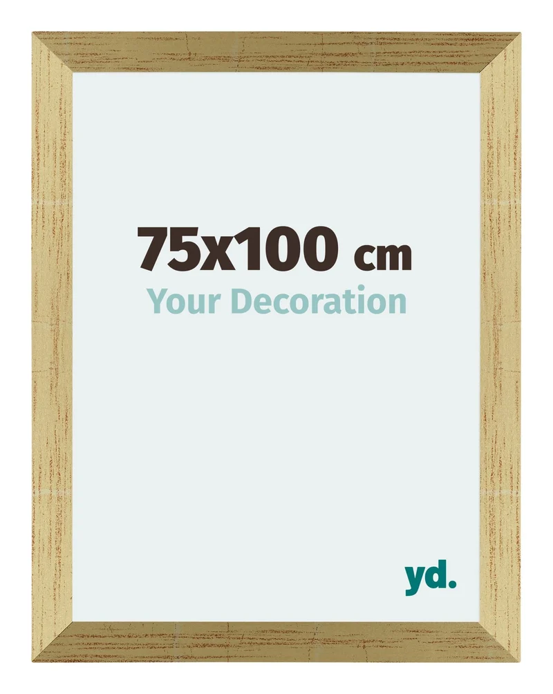 Bilderrahmen 75x100 cm - Goldglanz - MDF - Mura
