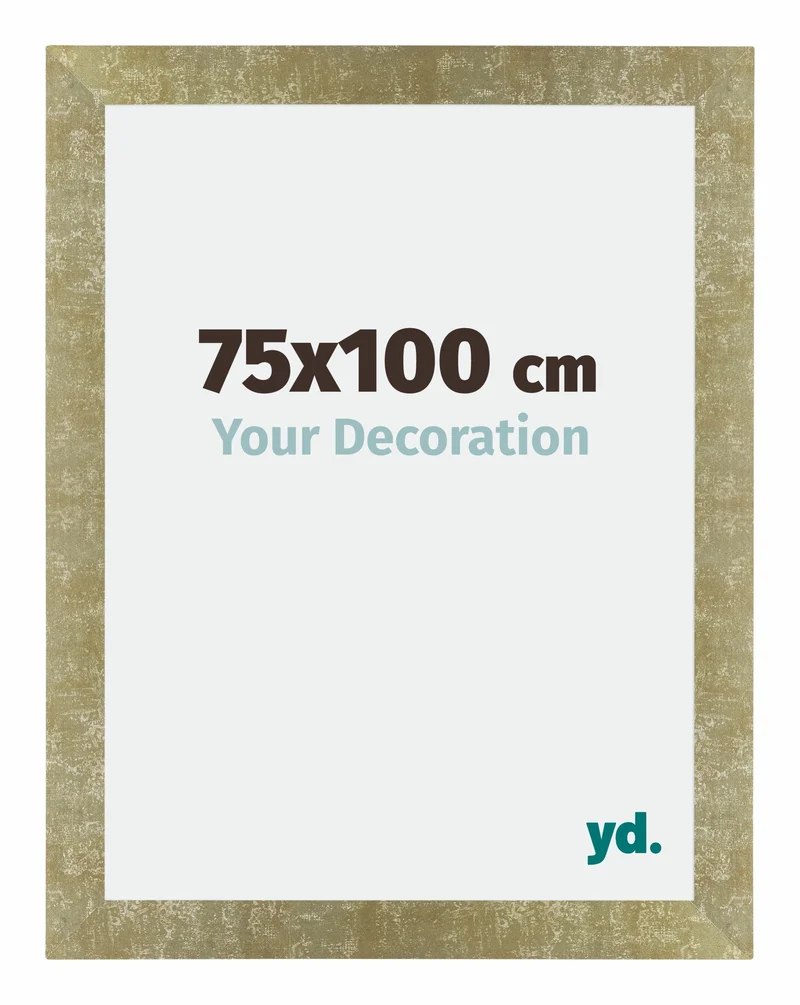 Bilderrahmen 75x100 cm - Gold Antik - MDF - Mura