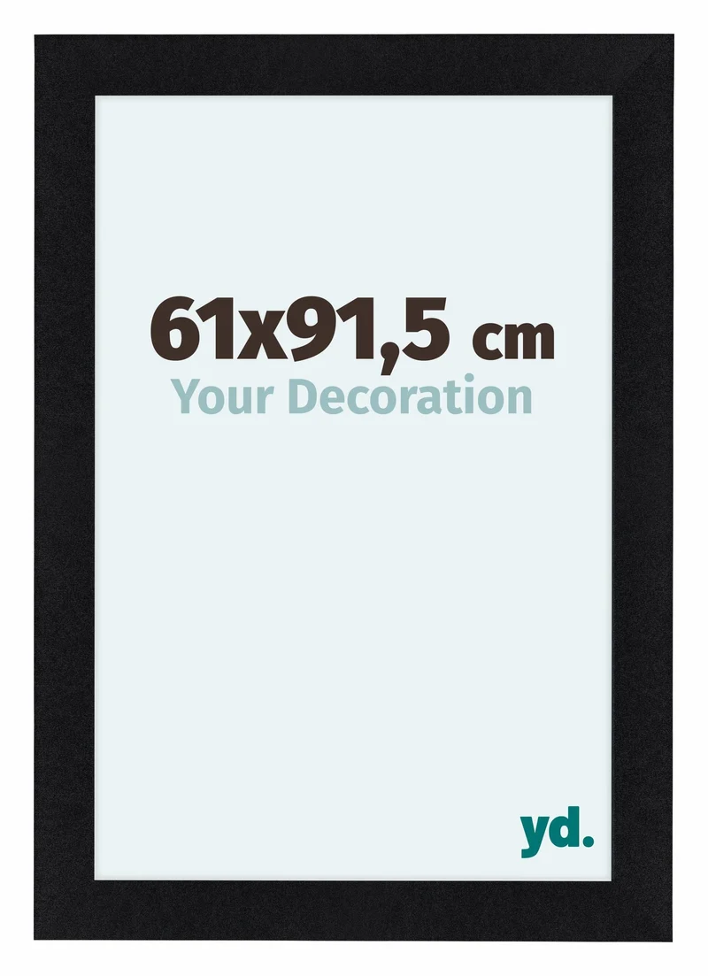 Bilderrahmen 61x91,5 cm - Schwarz Matt - MDF - Como