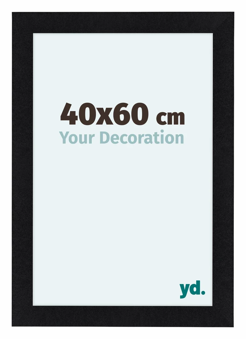 Bilderrahmen 40x60 cm - Schwarz Matt - MDF - Como