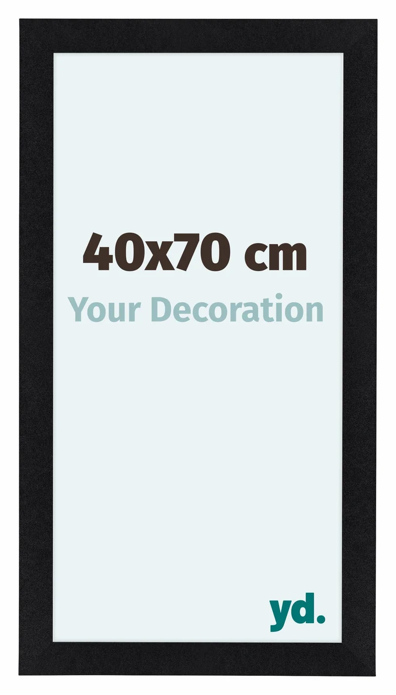 Bilderrahmen 40x70 cm - Schwarz Matt - MDF - Como