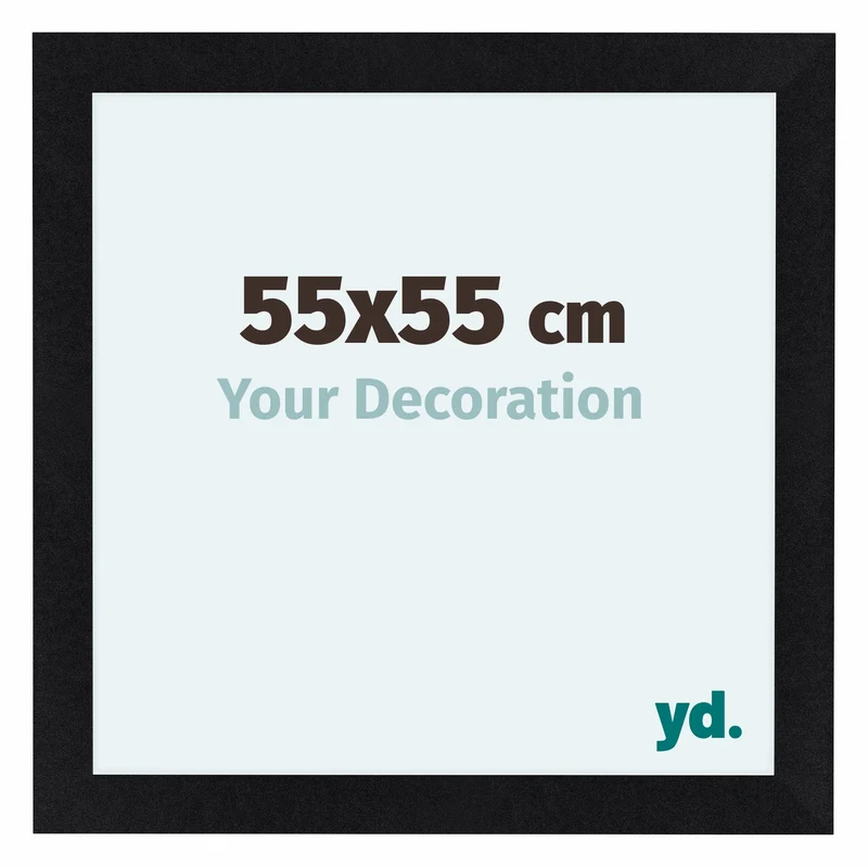 Bilderrahmen 55x55 cm - Schwarz Matt - MDF - Como