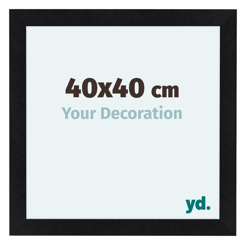 Bilderrahmen 40x40 cm - Schwarz Matt - MDF - Como
