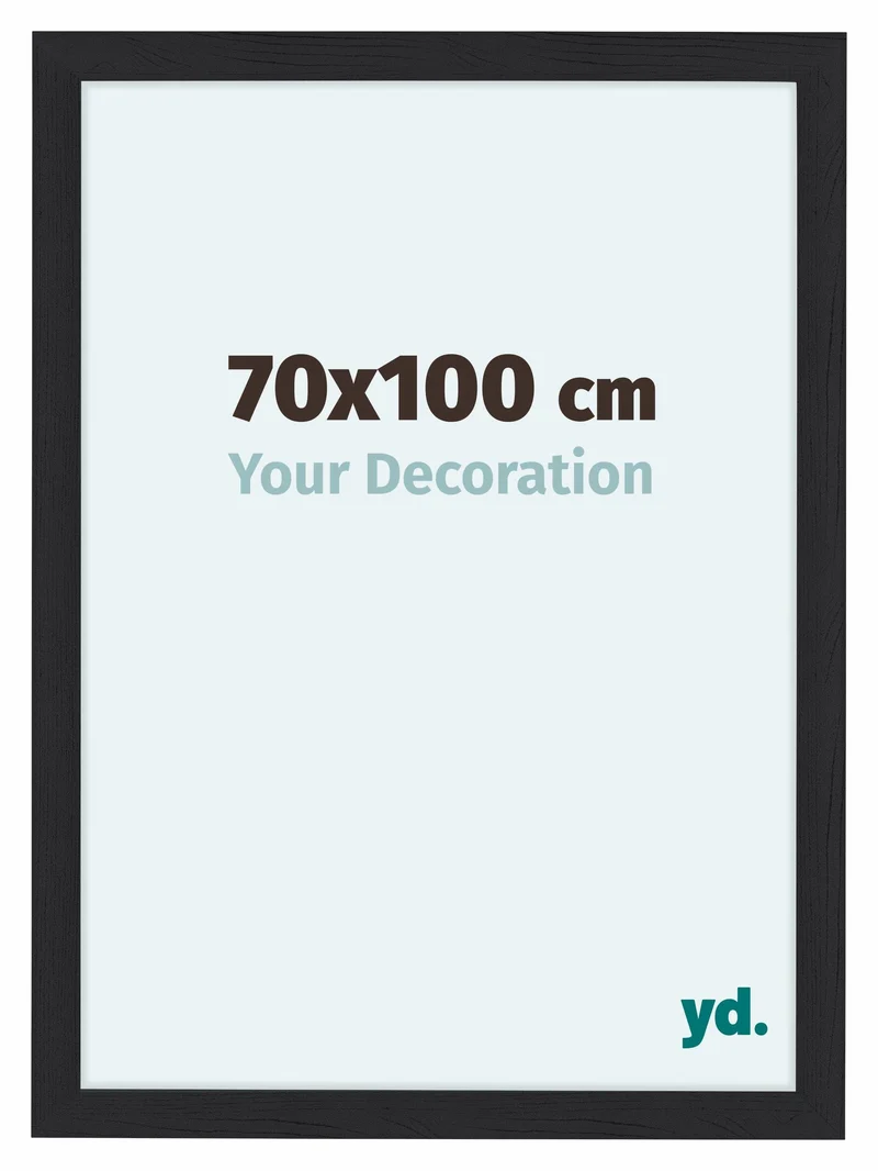 Bilderrahmen 70x100 cm - Schwarz Gemasert - MDF - Como