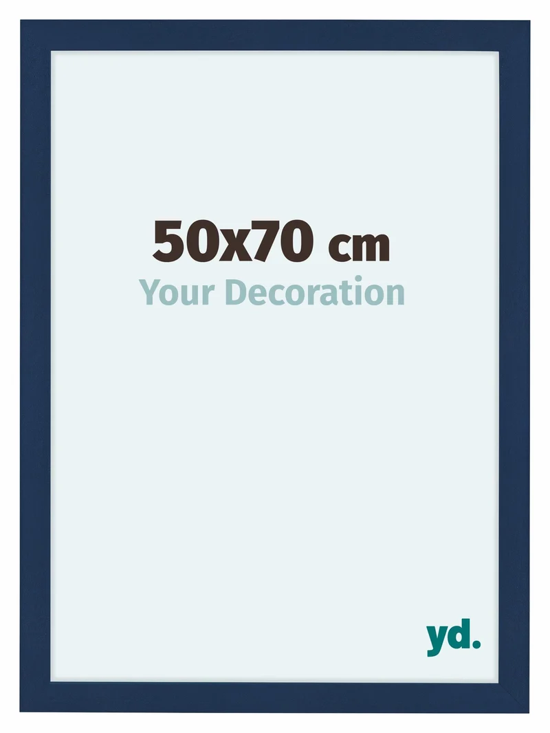 Bilderrahmen 50x70 cm - Dunkelblau Gewischt - MDF - Como