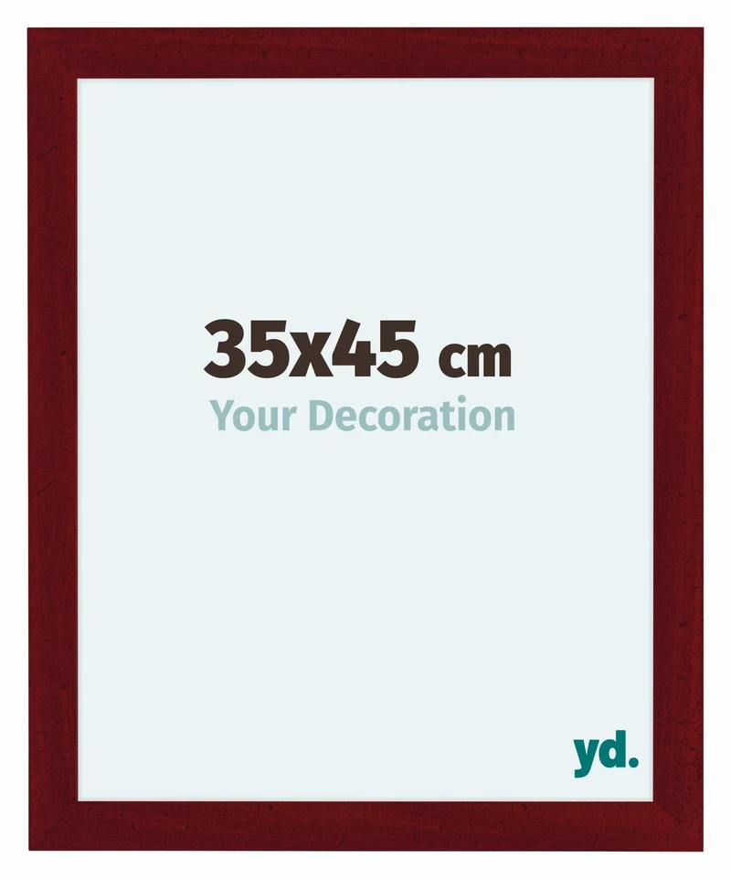 Bilderrahmen 35x45 cm - Weinrot Gewischt - MDF - Como