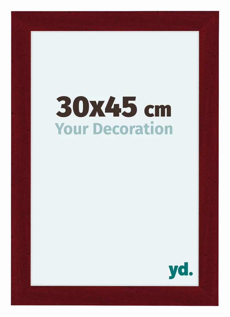 Bilderrahmen 30x45 cm - Weinrot Gewischt - MDF - Como