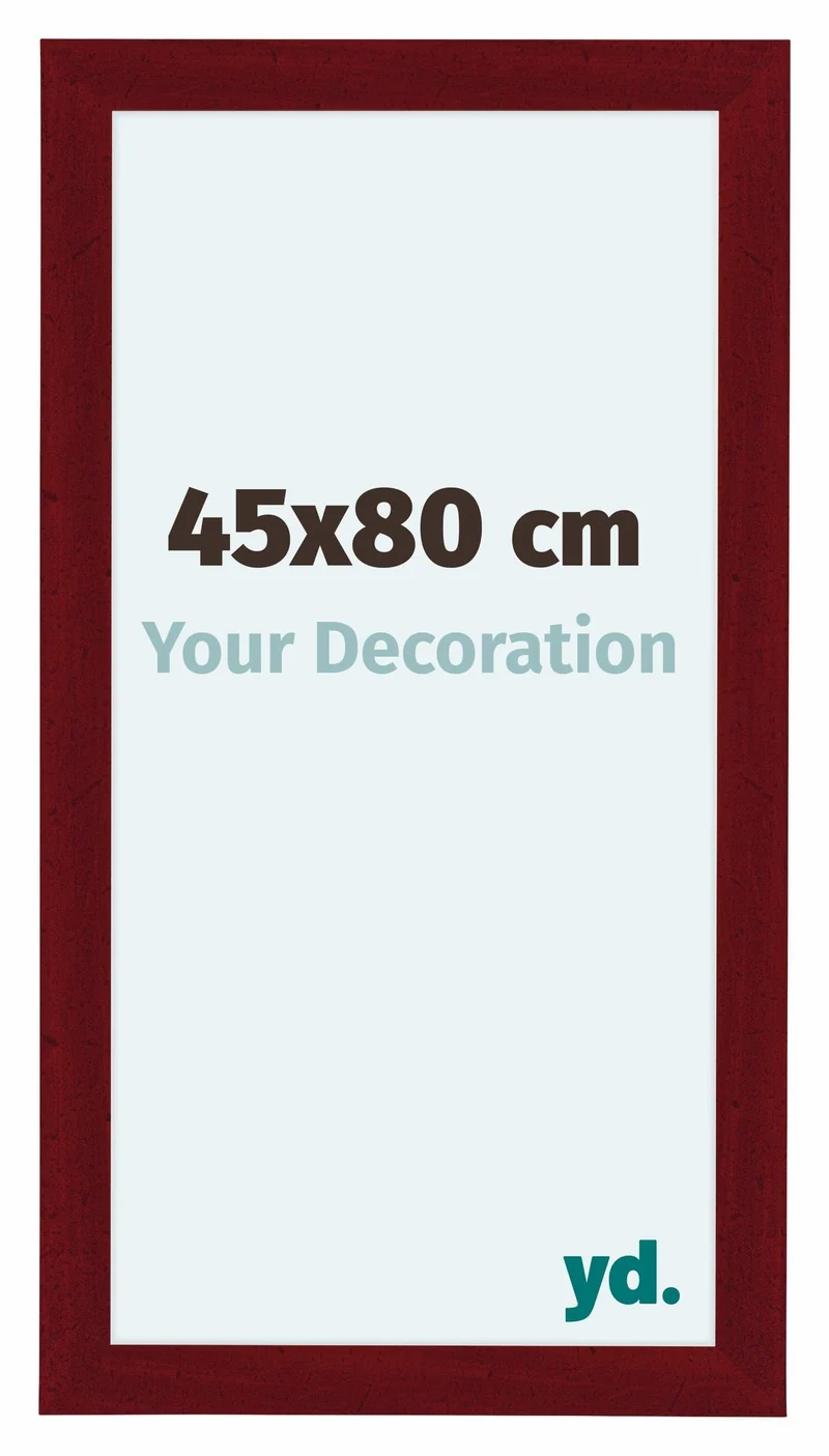 Bilderrahmen 45x80 cm - Weinrot Gewischt - MDF - Como