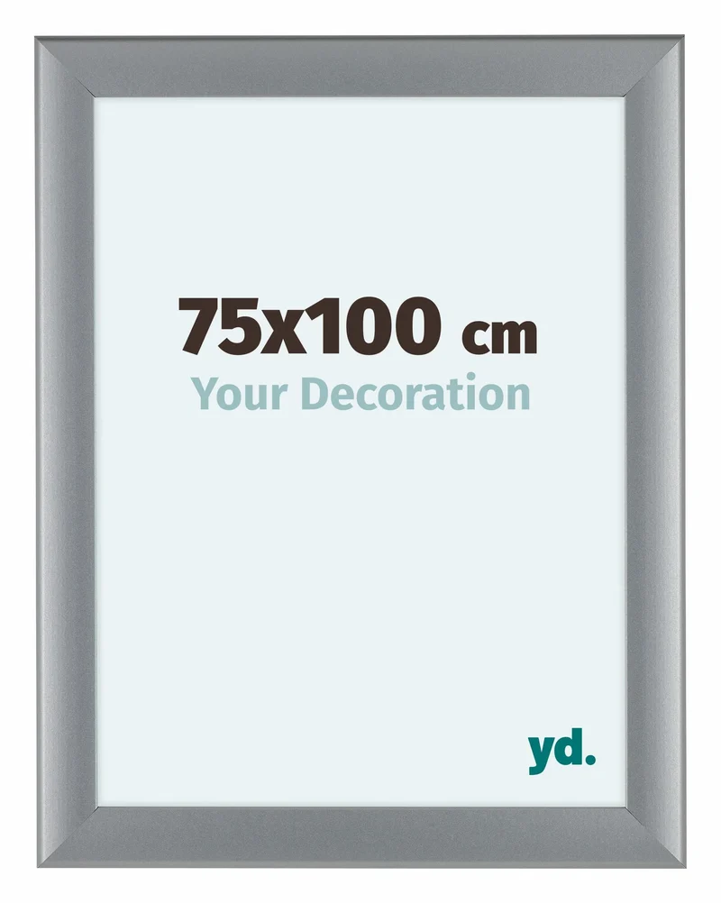 Bilderrahmen 75x100 cm - Silber Matt - MDF - Como