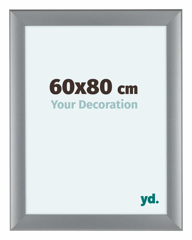 Bilderrahmen 60x80 cm - Silber Matt - MDF - Como