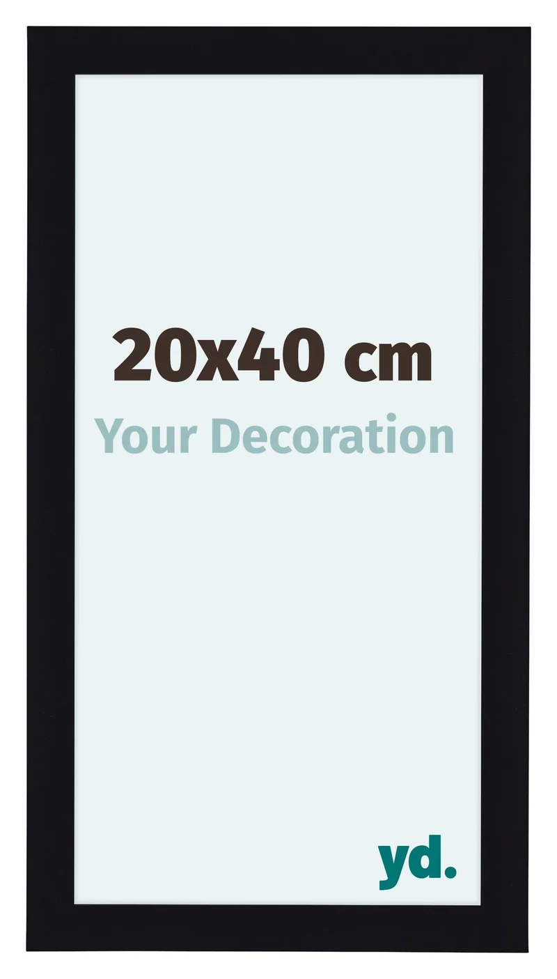 Bilderrahmen 20x40 cm - Schwarz Hochglanz - MDF - Como