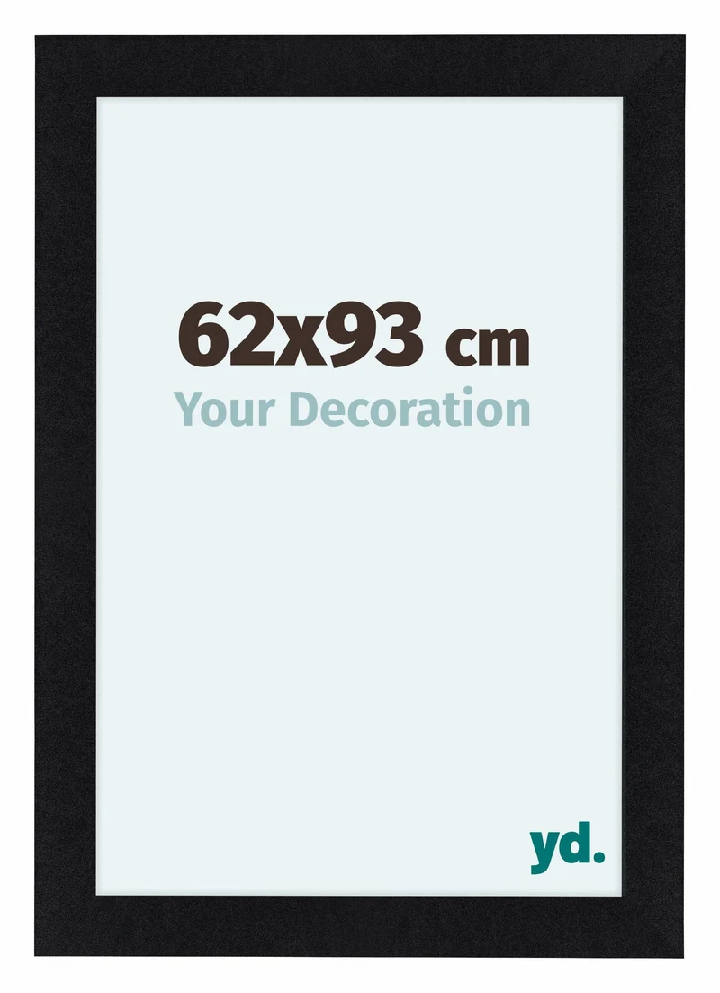 Bilderrahmen 62x93 cm - Schwarz Matt - MDF - Como