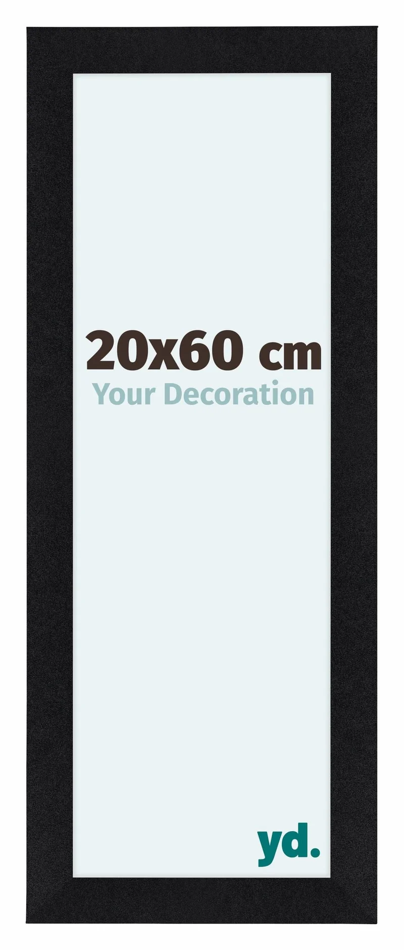 Bilderrahmen 20x60 cm - Schwarz Matt - MDF - Como