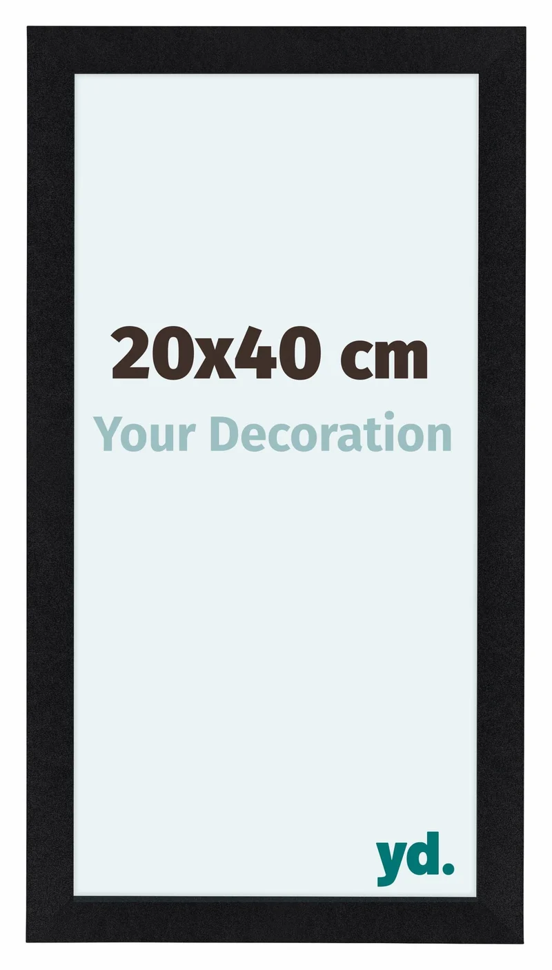 Bilderrahmen 20x40 cm - Schwarz Matt - MDF - Como