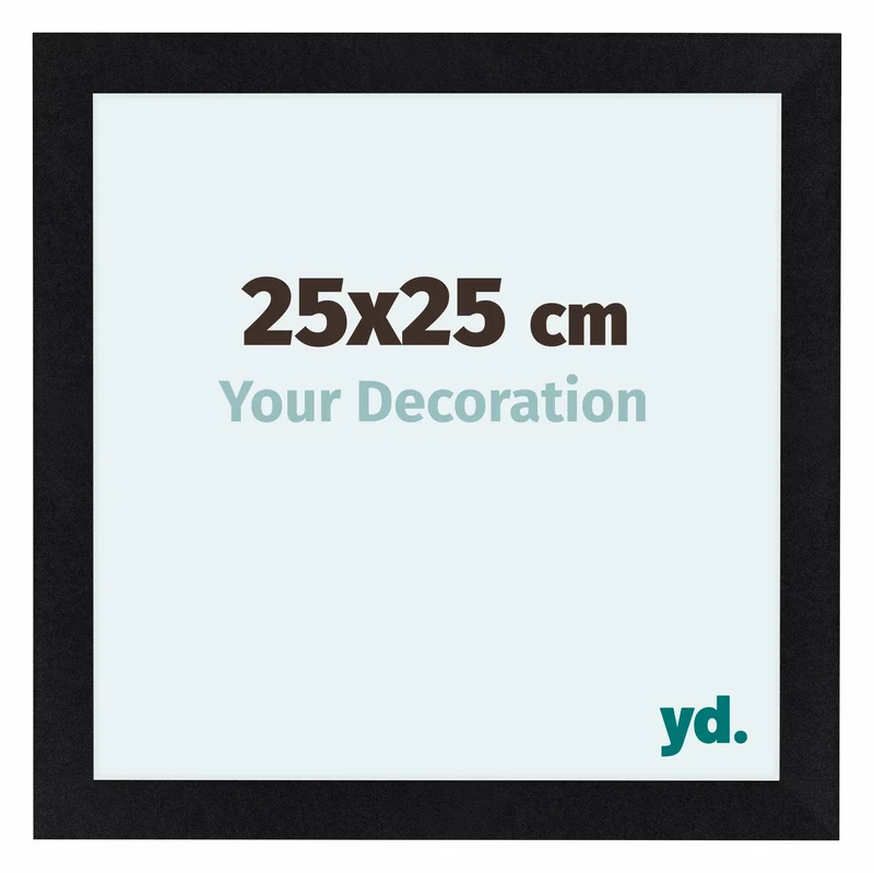 Bilderrahmen 25x25 cm - Schwarz Matt - MDF - Como