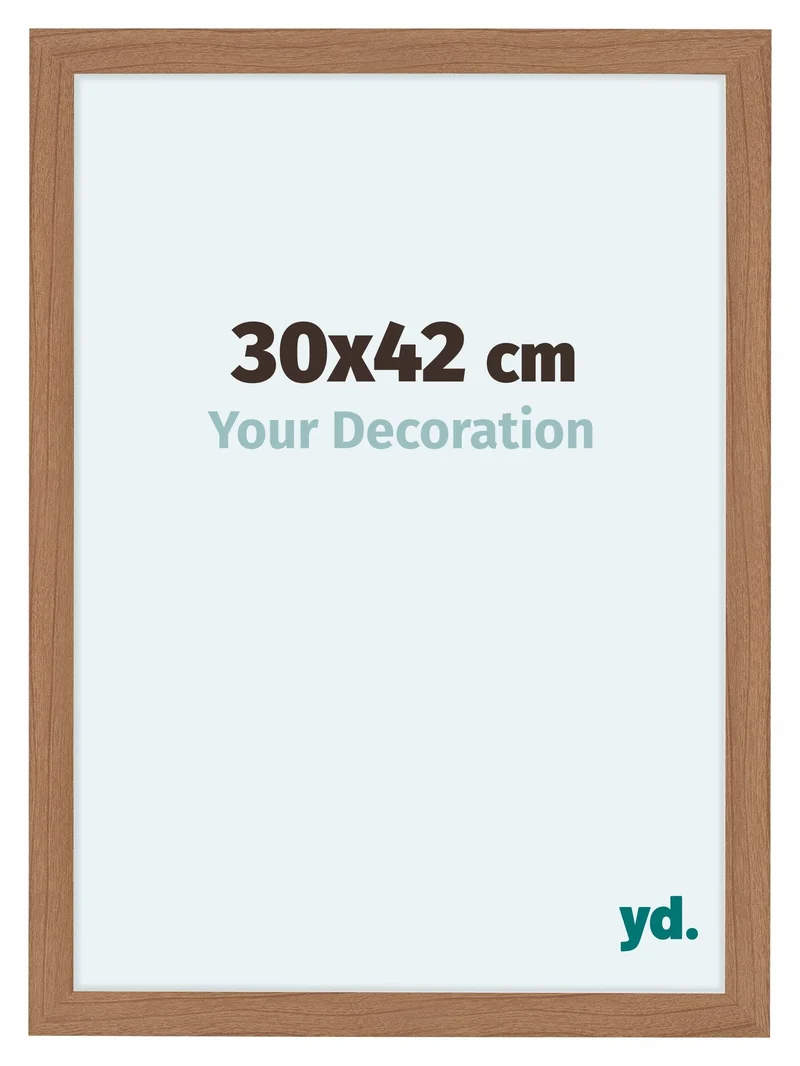 Bilderrahmen 30x42 cm - Nussbaum Hell - MDF - Como