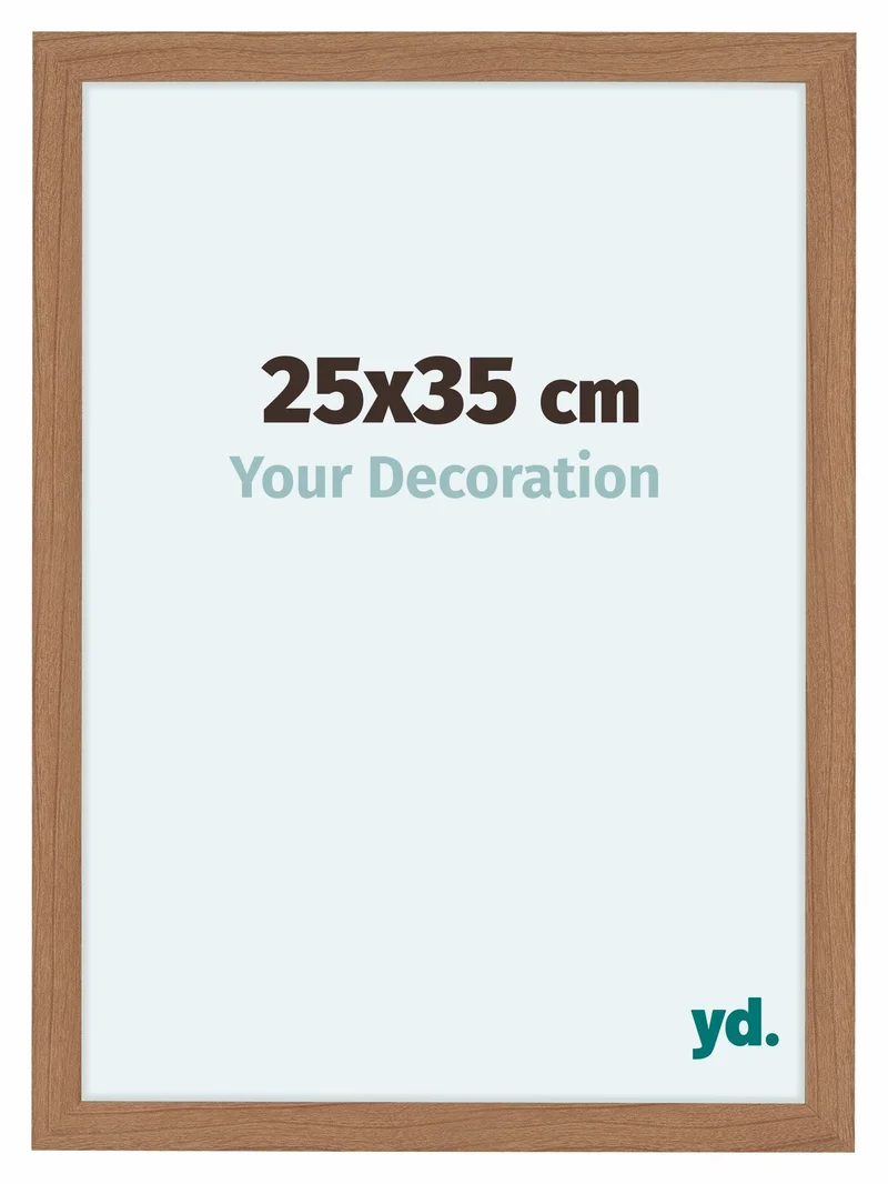 Bilderrahmen 25x35 cm - Nussbaum Hell - MDF - Como