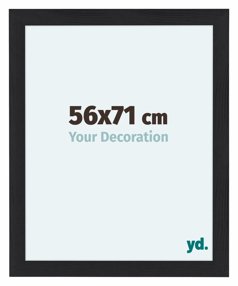 Bilderrahmen 56x71 cm - Schwarz Gemasert - MDF - Como