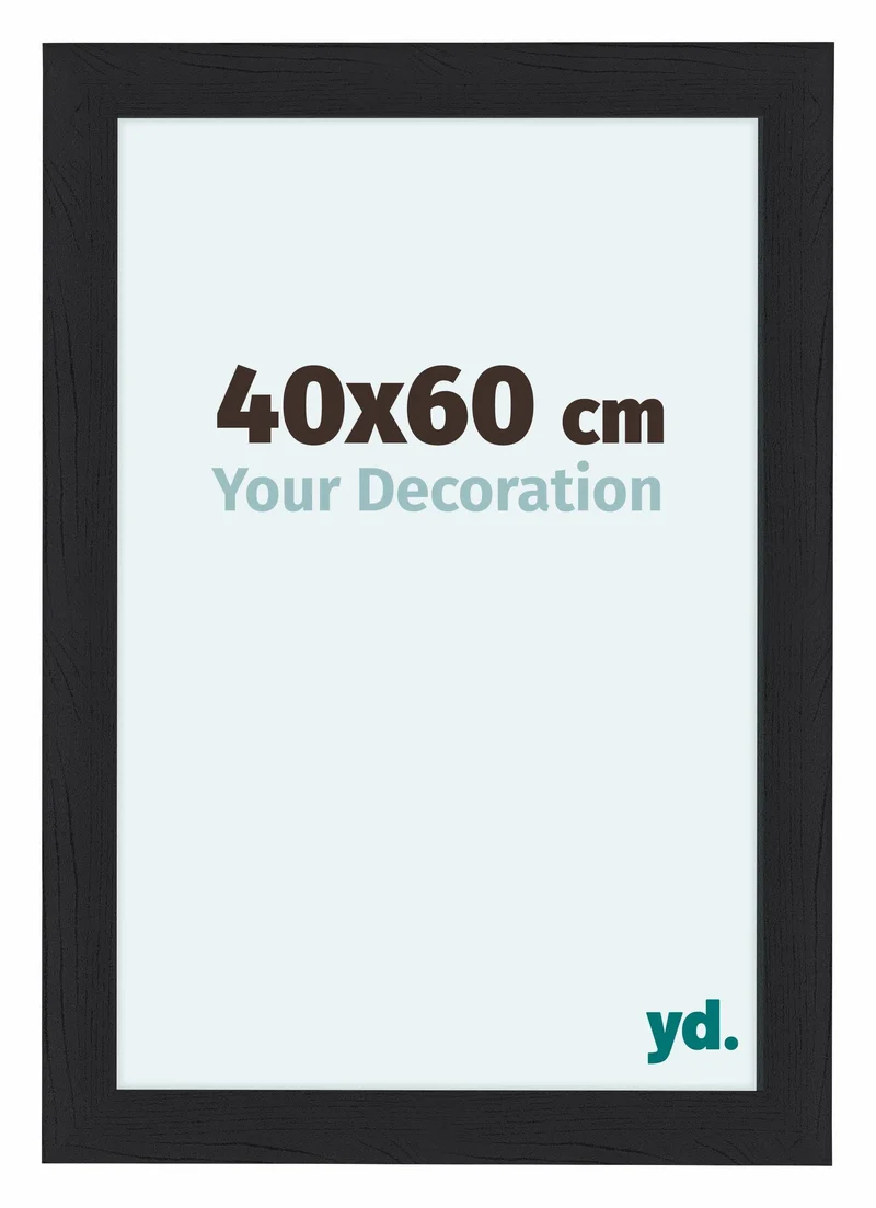 Bilderrahmen 40x60 cm - Schwarz Gemasert - MDF - Como