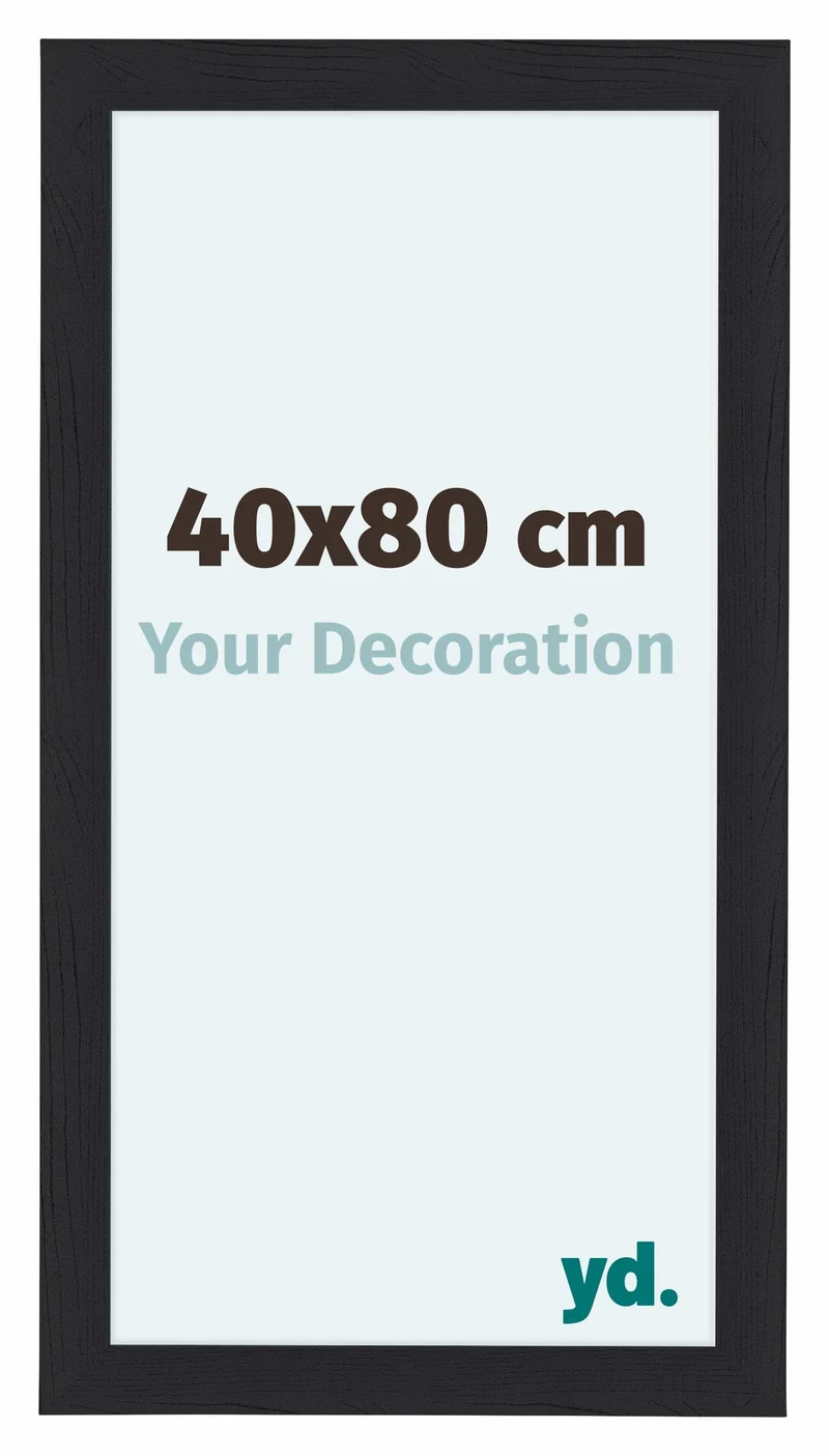 Bilderrahmen 40x80 cm - Schwarz Gemasert - MDF - Como