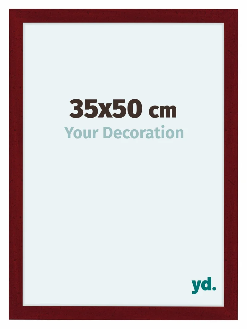 Bilderrahmen 35x50 cm - Weinrot Gewischt - MDF - Como