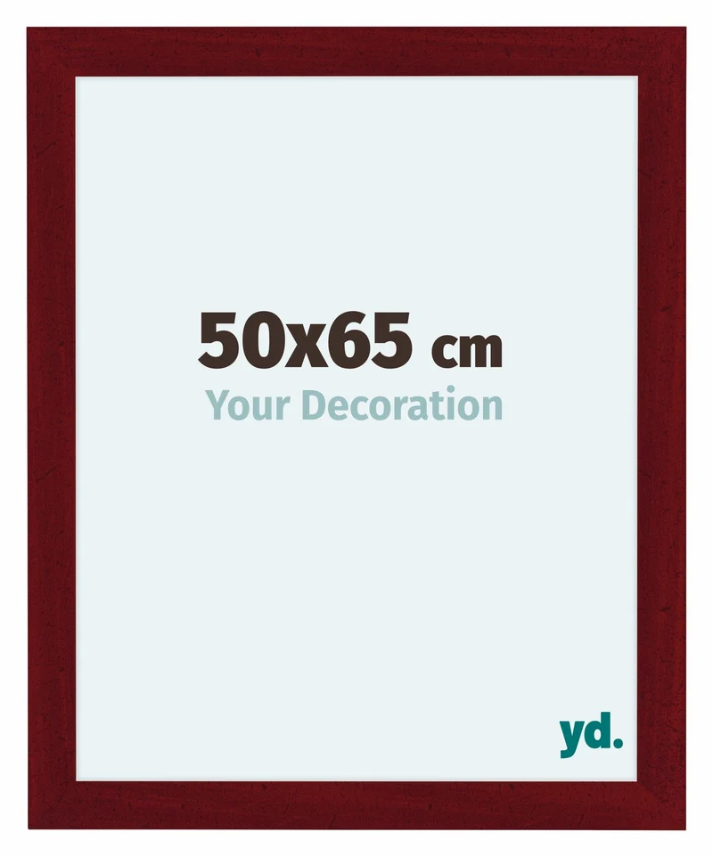 Bilderrahmen 50x65 cm - Weinrot Gewischt - MDF - Como