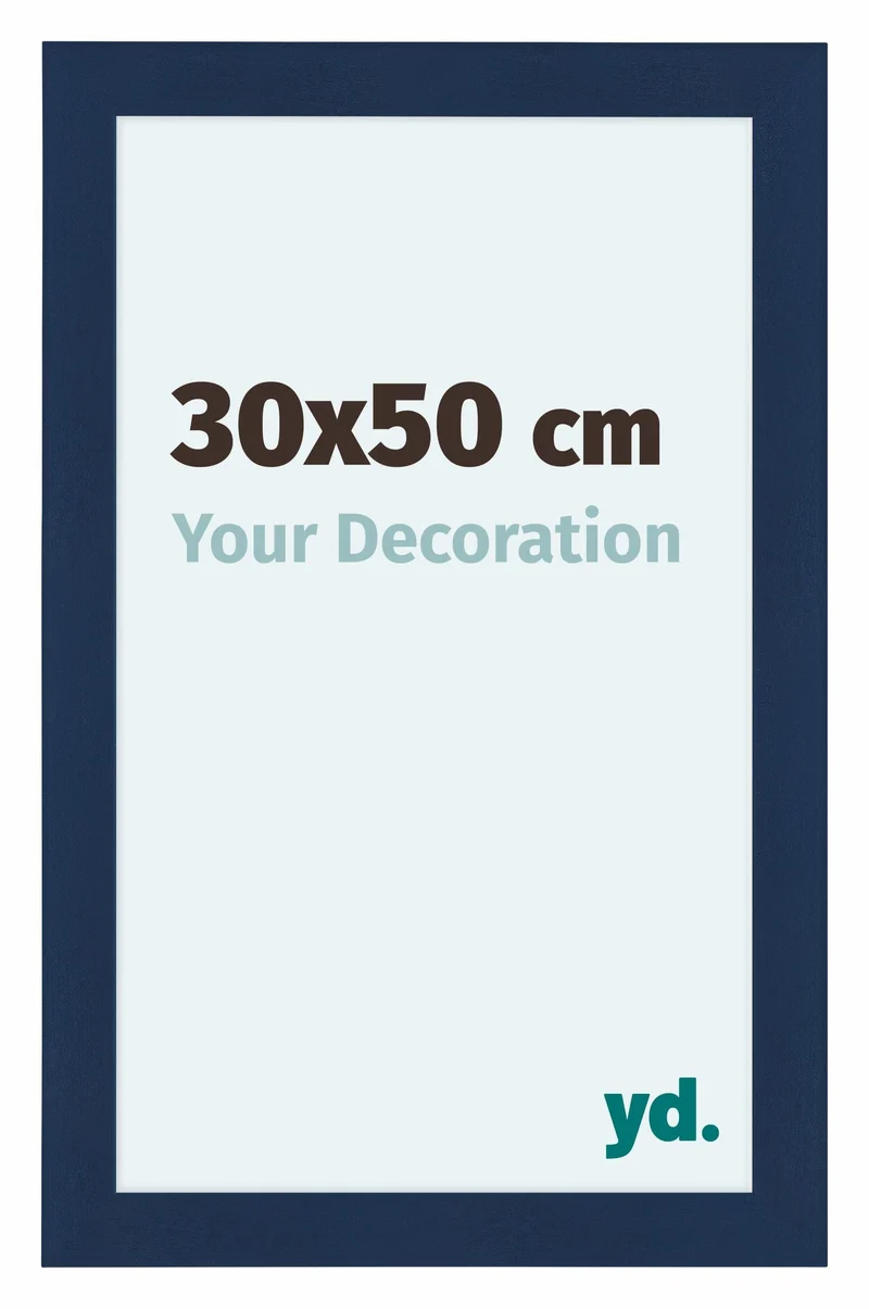 Bilderrahmen 30x50 cm - Dunkelblau Gewischt - MDF - Como