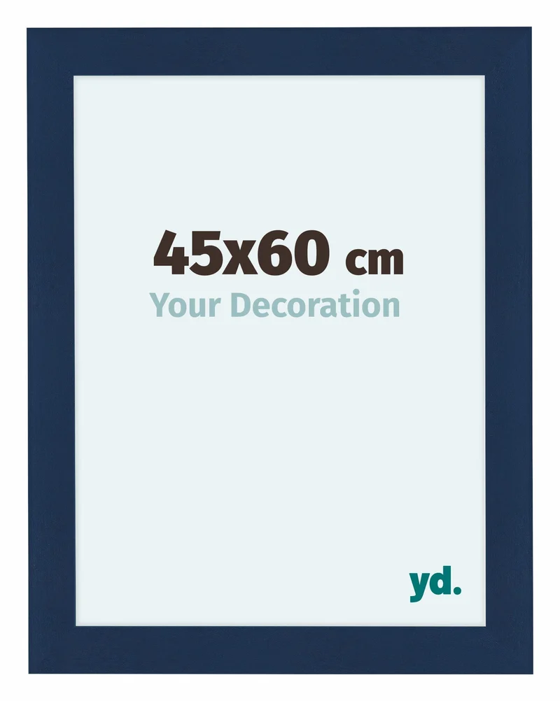 Bilderrahmen 45x60 cm - Dunkelblau Gewischt - MDF - Como